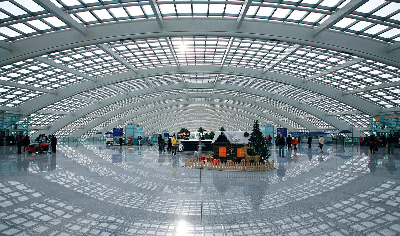 北京机场无机磨石地坪图片